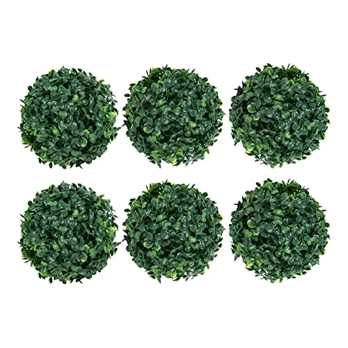 NaienCraft, Pack Of 6 Artificial Plant Topiary Ball Faux Boxwood Decorative Balls For Home Wedding Hanging Decor 3 NaienCraft, Pack Of 6 Artificial Plant Topiary Ball Faux Boxwood Decorative Balls For Home Wedding Hanging Decor