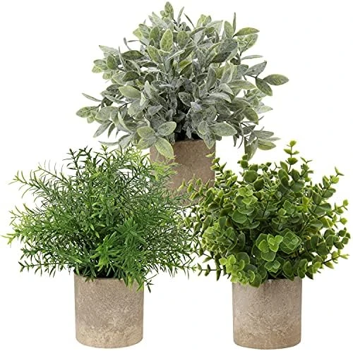Briful Artificial Potted Plants Set Of 3 Small Faux Plant Eucalyptus Mini Fake Plant Decor For Home Table Office Room Desk Bathroom Shelf Kitchen Rustic Farmhouse Mantel Decoration 14 Briful Artificial Potted Plants Set Of 3 Small Faux Plant Eucalyptus Mini Fake Plant Decor For Home Table Office Room Desk Bathroom Shelf Kitchen Rustic Farmhouse Mantel Decoration - Image 12