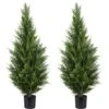 Artificial Topiary Cedar Trees 3.5FT Artificial Cedar Pine Tree Potted UV Rated Plant Fake Plants Tall Artificial Plants Shrubs For Indoors Outdoors Garden Home Decor (2 Pack) 2 Artificial Topiary Cedar Trees 3.5FT Artificial Cedar Pine Tree Potted UV Rated Plant Fake Plants Tall Artificial Plants Shrubs For Indoors Outdoors Garden Home Decor (2 Pack) -Artificial Trees Store 51owqDGeCXL