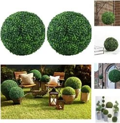 Coregreen Artificial Topiary Ball 2pcs 10in Fake Boxwood Plant Decorative Balls Faux Plants Garden Spheres Indoor Outdoor Front Porch Decor Home Wedding Birthday Christmas Party Decor (10in) -Artificial Trees Store 51p7EcF3L. AC