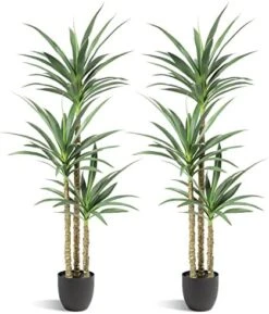 Waoops Artificial Tree 5.3Ft Faux Agave Plant With 3 Heads In Plastic Pot Fake Tree For Home Decor Indoor Or Outdoor Office Decoration Housewarming Gift 15 Waoops Artificial Tree 5.3Ft Faux Agave Plant With 3 Heads In Plastic Pot Fake Tree For Home Decor Indoor Or Outdoor Office Decoration Housewarming Gift -Artificial Trees Store 51pljyAHIL. AC