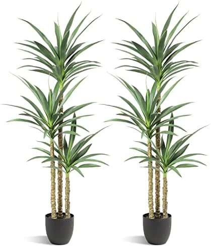 Waoops Artificial Tree 5.3Ft Faux Agave Plant With 3 Heads In Plastic Pot Fake Tree For Home Decor Indoor Or Outdoor Office Decoration Housewarming Gift 9 Waoops Artificial Tree 5.3Ft Faux Agave Plant With 3 Heads In Plastic Pot Fake Tree For Home Decor Indoor Or Outdoor Office Decoration Housewarming Gift - Image 7
