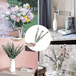 24pcs Eucalyptus Stems Decor 18" Tall Artificial Eucalyptuses Leaves Real Touch Faux Flower Greenery Branches Bulk For Home Office Centerpiece Floral Arrangement Farmhouse Wedding Bouquet Decoration 10 24pcs Eucalyptus Stems Decor 18" Tall Artificial Eucalyptuses Leaves Real Touch Faux Flower Greenery Branches Bulk For Home Office Centerpiece Floral Arrangement Farmhouse Wedding Bouquet Decoration -Artificial Trees Store 51qoUcpCVEL