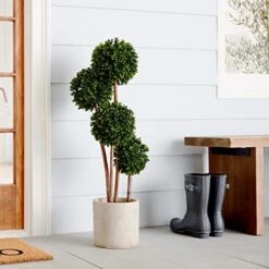 Nearly Natural 5486 Boxwood Topiary Artificial Tree UV Resistant, Green 14 Nearly Natural 5486 Boxwood Topiary Artificial Tree UV Resistant, Green -Artificial Trees Store 51qs4wSAetL