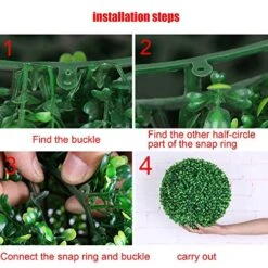 Artificial Plant Hemisphere Artificial Grass Balls Green Boxwood Balls Artificial Green Plant Decorative Balls Faux Boxwood Leaves Outdoor Fake Plants Plastic Plant For Outdoor Garden Decoration -Artificial Trees Store 51rfVgUbruL