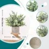 Der Rose 3 Pack Mini Potted Fake Plants Artificial Plastic Eucalyptus Plants For Home Office Desk Farmhouse Room Decor -Artificial Trees Store 51rnWX8supL