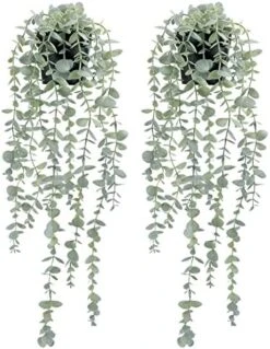 COCOBOO 1pcs Artificial Hanging Plants, Fake Potted Eucalyptus Faux Hanging Plant For Wall Room Home Indoor Outdoor Shelf Decor 16 COCOBOO 1pcs Artificial Hanging Plants, Fake Potted Eucalyptus Faux Hanging Plant For Wall Room Home Indoor Outdoor Shelf Decor -Artificial Trees Store 51sH7rFV7UL. AC