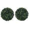 VidaXL 2X Artificial Boxwood Balls Artificial Flora Home Interior Decoration Fake Plant Pot Planter Garden Patio Balcony Landscape 17.7" 2 VidaXL 2X Artificial Boxwood Balls Artificial Flora Home Interior Decoration Fake Plant Pot Planter Garden Patio Balcony Landscape 17.7" -Artificial Trees Store 51soNJFhYlS