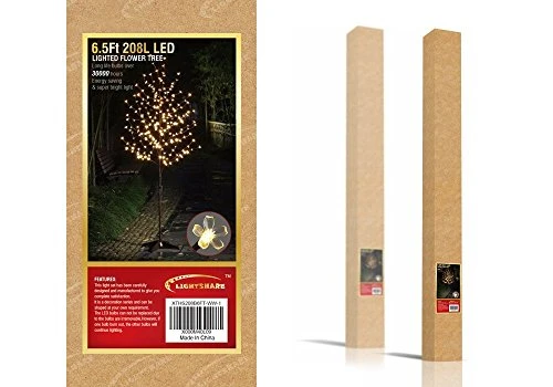 LIGHTSHARE 6.5 Feet 208L LED Lighted Cherry Blossom Tree, Warm White, Decorate Home Garden, Spring, Summer, Wedding, Birthday, Christmas Holiday, Party, For Indoor And Outdoor Use 6 LIGHTSHARE 6.5 Feet 208L LED Lighted Cherry Blossom Tree, Warm White, Decorate Home Garden, Spring, Summer, Wedding, Birthday, Christmas Holiday, Party, For Indoor And Outdoor Use - Image 4