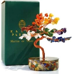 Handcrafted Healing Crystal Trees (Set Of 12), Bonsai Tree For Positive Energy & Chakra Balance, Feng Shui Tree Of Life, Perfect Home/Desk Decor, Reiki Good Luck Crystal Gifts By KarmaPledge -Artificial Trees Store 51tUQTTxuEL. AC