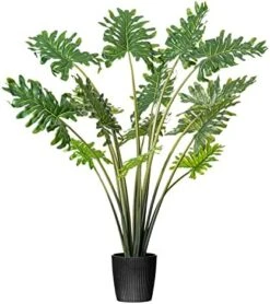 Vickerman Everyday Artificial Grand Philodendron Bush 25" Tall - Green Indoor Potted Philo Bush - Faux Decor For Home Or Office Greenery -Artificial Trees Store 51tl1BMh4PL. AC