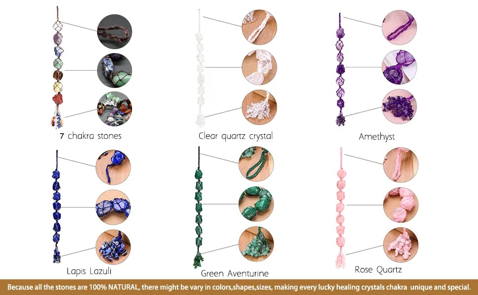 OyeahO Tree Of Life Crystals And Healing Stones, 7 Chakra Stones Car Hanging, Reiki Healing Crystals Feng Shui Ornament, Housewarming Gift For Good Luck/Yoga Meditation/Window Hanging/Home Decor 6 OyeahO Tree Of Life Crystals And Healing Stones, 7 Chakra Stones Car Hanging, Reiki Healing Crystals Feng Shui Ornament, Housewarming Gift For Good Luck/Yoga Meditation/Window Hanging/Home Decor - Image 4