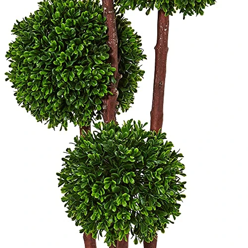 Nearly Natural 5486 Boxwood Topiary Artificial Tree UV Resistant, Green 4 Nearly Natural 5486 Boxwood Topiary Artificial Tree UV Resistant, Green - Image 2