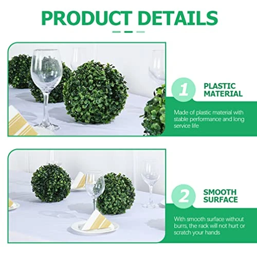 BESTOYARD 4pcs Boxwood Topiary Ball Frames DIY Boxwood Ball Support Cage Topiary Plants Round Frame Flower Arrangement Garden Outdoor Decor 20cm 6 BESTOYARD 4pcs Boxwood Topiary Ball Frames DIY Boxwood Ball Support Cage Topiary Plants Round Frame Flower Arrangement Garden Outdoor Decor 20cm - Image 4