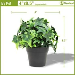 FLORALEAF Artificial Plants Small Fake Plant Green Topiaries Potted Décor Plastic Flowers Plant For Home Office Farmhouse Bathroom Tabletop Indoor Décor Ivy Flower, 19 Packs -Artificial Trees Store 51uGlTjFf5L