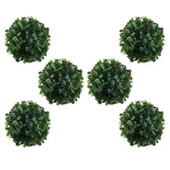 EXCEART Front Door Planters 6pcs Artificial Boxwood Ball Hanging Topiary Ball Buxus Grass Plant Decor 10cm Garden Spheres 10 EXCEART Front Door Planters 6pcs Artificial Boxwood Ball Hanging Topiary Ball Buxus Grass Plant Decor 10cm Garden Spheres -Artificial Trees Store 51ufrYNDOOL