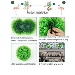 LXLTL Artificial Plants Grass Ball, Milan Grass Ball Topiary Ball Leaf Effect Ball Hanging UV Protected Green Topiary Hanging Balls For Outdoor And Indoor,20cm 11 LXLTL Artificial Plants Grass Ball, Milan Grass Ball Topiary Ball Leaf Effect Ball Hanging UV Protected Green Topiary Hanging Balls For Outdoor And Indoor,20cm -Artificial Trees Store 51ujRpIbZvL