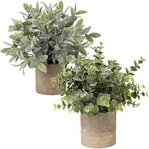 Briful Artificial Potted Plants Set Of 3 Small Faux Plant Eucalyptus Mini Fake Plant Decor For Home Table Office Room Desk Bathroom Shelf Kitchen Rustic Farmhouse Mantel Decoration 9 Briful Artificial Potted Plants Set Of 3 Small Faux Plant Eucalyptus Mini Fake Plant Decor For Home Table Office Room Desk Bathroom Shelf Kitchen Rustic Farmhouse Mantel Decoration - Image 7