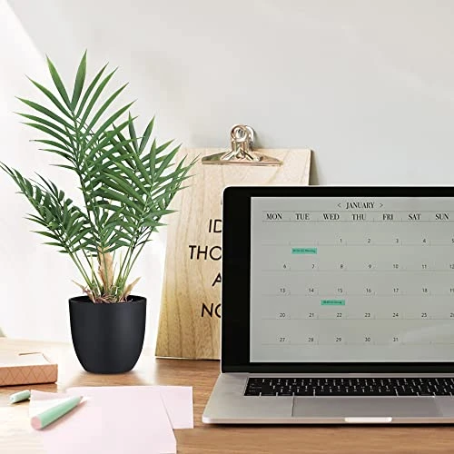 WOODWORD 2 Pack Fake Plant With Pot 16" Desk Plant Artificial Potted Faux Plants For Office Desk Shelf Home Farmhouse Decor (Bamboo Leaf) 8 WOODWORD 2 Pack Fake Plant With Pot 16" Desk Plant Artificial Potted Faux Plants For Office Desk Shelf Home Farmhouse Decor (Bamboo Leaf) - Image 6