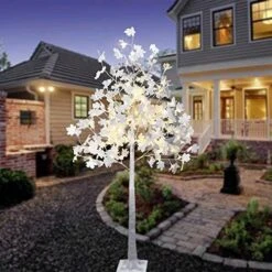 LIGHTSHARE 6FT 120LED Artificial Lighted Maple Tree Warm White Fall Decorations Indoor Ourdoor, Orange -Artificial Trees Store 51v1sm0zxZL. AC