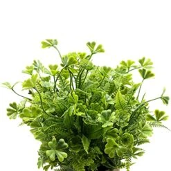 Svenee Fake Four Leaf Clover Plants For Bathroom Home Office Desk Decor, Small Artificial Faux Greenery For Farmhouse Decorations (1) -Artificial Trees Store 51v2RvzdV7S