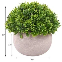 CEWOR 4 Packs Artificial Potted Plants Bathroom Fake Shelf Plant Office Table Decor Mini Green Faux Topiary Kitchen Cabinet Farmhouse Decorations -Artificial Trees Store 51vKx1CM9iL