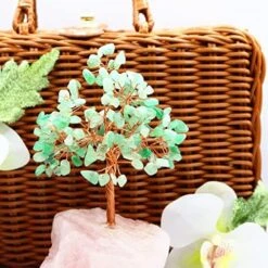 CYFGG Chakra Tree Decor Healing Crystal Tree With Natural Stone Base Decor Copper Money Bonsai Tree Quartz Tree Of Life Suitable For Home Office Table Decorations(Pink) -Artificial Trees Store 51vWHLdwTNL. AC