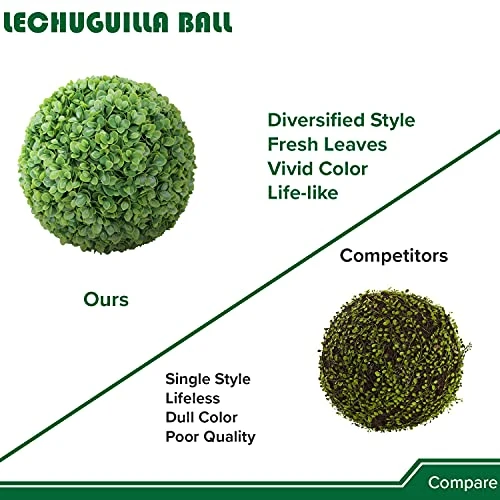 APICRED Boxwood Balls Artificial Topiary Ball Lifelike Plants Topiary Boxwood For Home Garden, Patio, Planter, Deck, Backyard Indoor/Outdoor Decore, 11 ", 2 Packs 7 APICRED Boxwood Balls Artificial Topiary Ball Lifelike Plants Topiary Boxwood For Home Garden, Patio, Planter, Deck, Backyard Indoor/Outdoor Decore, 11 ", 2 Packs - Image 5