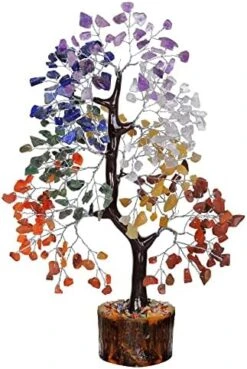 FASHIONZAADI Seven Chakra Tree - Crystal Gifts - Crystal Tree Of Life - Tree Of Life Decor - Gem Tree - Luck Crystal - Tree Of Life Chakra Stones - Crystal Bonsai Tree - Crystal For Desk - Money Tree -Artificial Trees Store 51w1GGPWVyL. AC