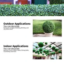 Decwin 2 Pcs 19 Inch Artificial Boxwood Ball 4 Layers Large Topiary Balls UV-Proof Round Greenery Balls For Indoor Outdoor Garden Backyard Patio Indoor Outdoor Front Door Decor, Assembly Needed -Artificial Trees Store 51w7U5A1aYL