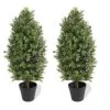 Momoplant 2.5FT-30Inch Artificial Plants Tree Shaped Boxwood Topiary Cone Topiaries Bushes Potted Fake Plants Outdoor/Indoor Decor(Set Of 2) 1 Momoplant 2.5FT-30Inch Artificial Plants Tree Shaped Boxwood Topiary Cone Topiaries Bushes Potted Fake Plants Outdoor/Indoor Decor(Set Of 2) -Artificial Trees Store 51wDuqx7K5L