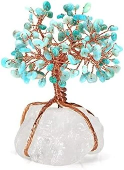 Top Plaza Rose Quartz Healing Crystals Copper Money Tree Desk Office Decor Wrapped On Natural Rose Quartz Base Feng Shui Luck Figurine 23 Top Plaza Rose Quartz Healing Crystals Copper Money Tree Desk Office Decor Wrapped On Natural Rose Quartz Base Feng Shui Luck Figurine -Artificial Trees Store 51wMwWTfv L. AC