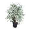 Vickerman Everyday 4' Artificial Silver Maple Extra Full Bush In A Rattan Basket - Realistic Indoor Greenery Decor - Faux Potted Decoration For Home Or Office Accent -Artificial Trees Store 51wer2et7aL