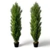 I.C.ELAINE 5 Foot Topiary Trees Artificial Outdoor 2 Pack Large Cedar Pine Fake Plants UV Rated 5ft Faux Topiary Bushes And Shrubs Set Of 2 For Home Indoor Front Porch Patio Decor -Artificial Trees Store 51wy8Yo3VZL