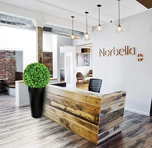 ECOOPTS 15 Inch Artificial Topiary Ball Lifelike Plants Boxwood Decoration For Home Garden Porch Backyard Balcony Wedding Party (1 Pack) 5 ECOOPTS 15 Inch Artificial Topiary Ball Lifelike Plants Boxwood Decoration For Home Garden Porch Backyard Balcony Wedding Party (1 Pack) - Image 3