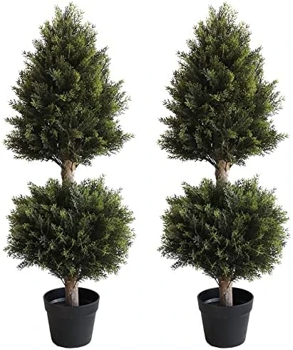 Momoplant 35Inch-3' Ice Cream Ball Artificial Plants Tree Shaped Boxwood Topiary Cone Topiaries Bushes Ball Potted Fake Plants Outdoor/Indoor Decor(Set Of 2) 8 Momoplant 35Inch-3' Ice Cream Ball Artificial Plants Tree Shaped Boxwood Topiary Cone Topiaries Bushes Ball Potted Fake Plants Outdoor/Indoor Decor(Set Of 2) - Image 6