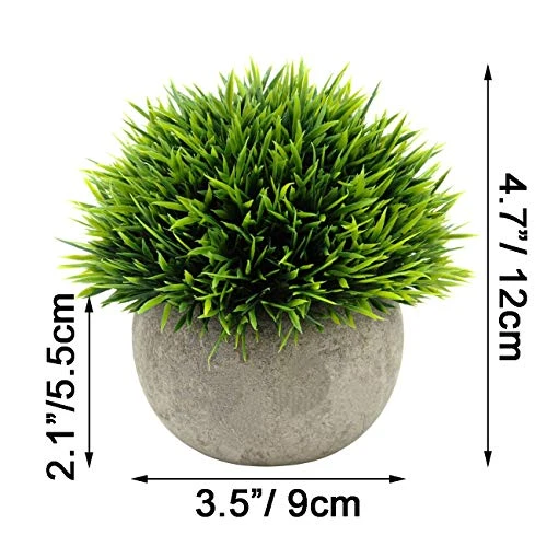 Ogrmar 4PCS Mini Plastic Artificial Plants Grass In Pot/Small Artificial Faux Greenery/Mini Plants Topiary Shrubs Fake Plants For Bathroom, House Decorations 8 Ogrmar 4PCS Mini Plastic Artificial Plants Grass In Pot/Small Artificial Faux Greenery/Mini Plants Topiary Shrubs Fake Plants For Bathroom, House Decorations - Image 6