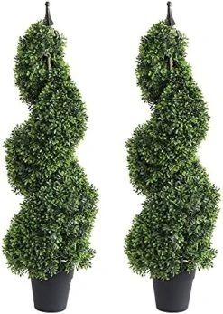 Armada Boxwood Topiary Trees Faux Spiral Artificial Feaux Plants Green Fakes Toparies Tree Indoor Outdoor Decor Plant With Plastic Pot Set Of 2 (35 Inch) 13 Armada Boxwood Topiary Trees Faux Spiral Artificial Feaux Plants Green Fakes Toparies Tree Indoor Outdoor Decor Plant With Plastic Pot Set Of 2 (35 Inch) -Artificial Trees Store 51xyM7ozGSL. AC