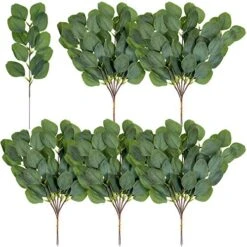 WILLBOND 30 Pieces Artificial Eucalyptus Leaf Stem Long Eucalyptus Artificial Greenery Leaves For Wedding, Holiday, Garden, Home, Office, Greens Decor