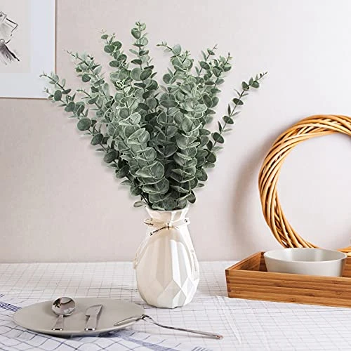 24pcs Eucalyptus Stems Decor, Real Touch Fake Eucalyptus For Flower Arrangements, Artificial Eucalyptus Leaves Faux Greenery Branches Bulk For Home Office Centerpiece Wedding Bouquet Decoration 5 24pcs Eucalyptus Stems Decor, Real Touch Fake Eucalyptus For Flower Arrangements, Artificial Eucalyptus Leaves Faux Greenery Branches Bulk For Home Office Centerpiece Wedding Bouquet Decoration - Image 3