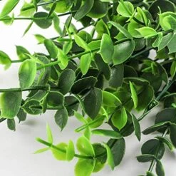 CEWOR 8pcs Artificial Greenery Plants Outdoor UV Resistant Fake Plastic Boxwood Shrubs Grass Stems For Home Wedding Courtyard Indoor And Outside Garden Porch Patio Window Box Farmhouse Decoration -Artificial Trees Store 51yZ28G1UmL