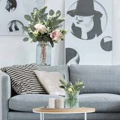 Janinka 40 Pieces Artificial Eucalyptus Leaves Stems With White Seeds Fake Silverdollar Eucalyptus Leaves Plant For Wedding Bridal Bouquets Greenery Plants For Home Vase Floral Bouquets Wedding Decor -Artificial Trees Store 51yz881VeGL