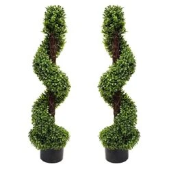 VegasDoggy 2 PCS 19.7 Inch Artificial Boxwood Balls Topiary - 4 Layers Faux Plants Decorative Balls UV Protected For Indoor, Outdoor, Garden, Wedding, Balcony, Backyard And Home Decor 14 VegasDoggy 2 PCS 19.7 Inch Artificial Boxwood Balls Topiary - 4 Layers Faux Plants Decorative Balls UV Protected For Indoor, Outdoor, Garden, Wedding, Balcony, Backyard And Home Decor -Artificial Trees Store 51zS5k57wOL