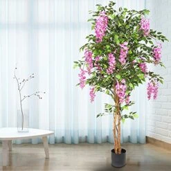 THE BLOOM TIMES 6ft Fake Wisteria Tree Artificial Plants For Home Decor Indoor 6 Feet Tall 72 Inch 13 THE BLOOM TIMES 6ft Fake Wisteria Tree Artificial Plants For Home Decor Indoor 6 Feet Tall 72 Inch -Artificial Trees Store 51zcuHXMgzS