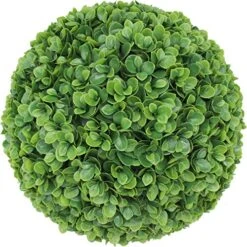 ECOOPTS 15 Inch Artificial Topiary Ball Lifelike Plants Boxwood Decoration For Home Garden Porch Backyard Balcony Wedding Party (1 Pack)