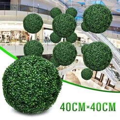 Dolloress 15 Inch Artificial Plant Topiary Ball Garden Decorative Balls For Backyard, Balcony,Garden, Wedding And Home Décor,Green 11 Dolloress 15 Inch Artificial Plant Topiary Ball Garden Decorative Balls For Backyard, Balcony,Garden, Wedding And Home Décor,Green -Artificial Trees Store 611Rjr9MivL