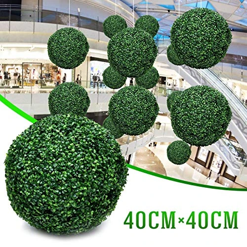 Dolloress 15 Inch Artificial Plant Topiary Ball Garden Decorative Balls For Backyard, Balcony,Garden, Wedding And Home Décor,Green 6 Dolloress 15 Inch Artificial Plant Topiary Ball Garden Decorative Balls For Backyard, Balcony,Garden, Wedding And Home Décor,Green - Image 4