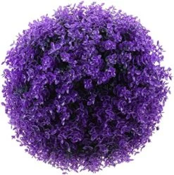 Healifty Home Decor Fake Plants Artificial Boxwood Topiary Plant Decorative Faux Boxwood Lifelike Plant Sphere For Indoor Outdoor Garden Lawn Wedding Party Decor Purple Artificial Grass Fake Plants -Artificial Trees Store 612D6DY0NhL. AC 1