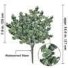 Supla 3 Pcs Realistic Eucalyptus Leaves Bushes Artificial Greenery Stems Faux Eucalyptus Branches In Grey Green 14.6" Tall For Vase Bouquets Wreath Garland Floral Crafts Centerpiece Table Decorations -Artificial Trees Store 612kPWixzbL