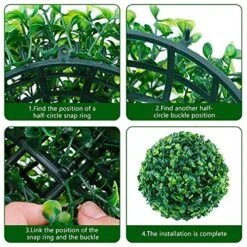 FTL&HONG Artificial Boxwood Ball 13in,15in,19in,23in,Artificial Plant Trim Ball Green,No Installation -Lifelike Plants,for Indoor Outdoor Decor 22 FTL&HONG Artificial Boxwood Ball 13in,15in,19in,23in,Artificial Plant Trim Ball Green,No Installation -Lifelike Plants,for Indoor Outdoor Decor -Artificial Trees Store 612z96460WS